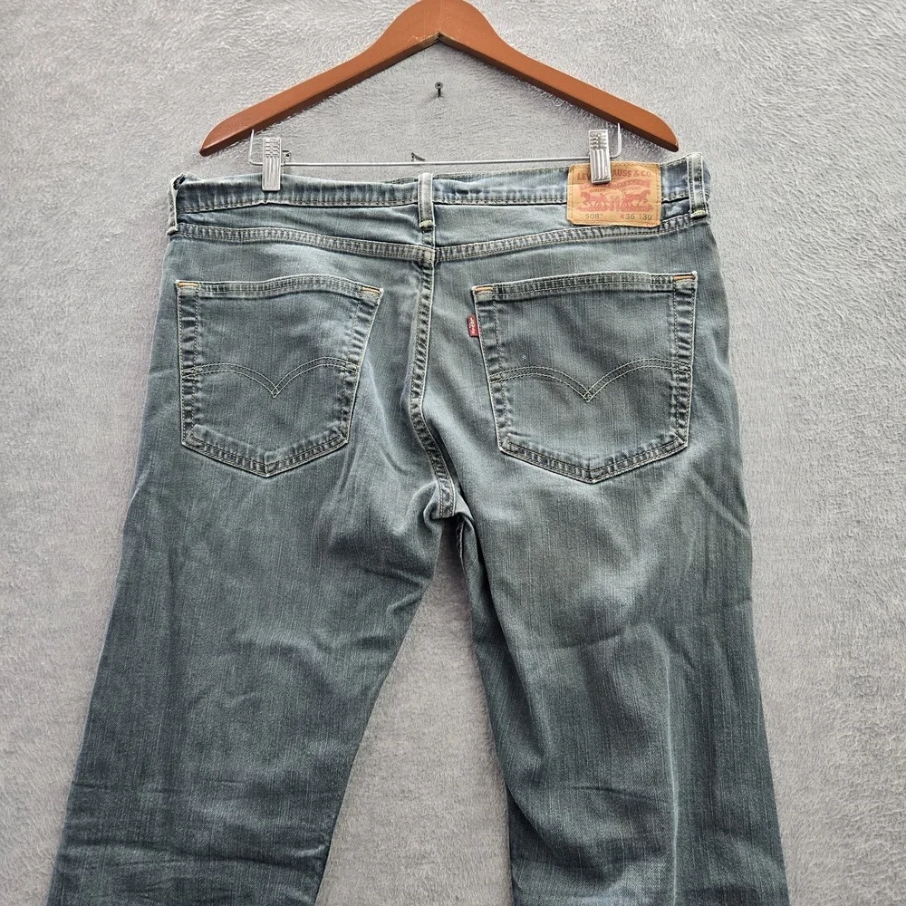 Levi's 508 Men Jeans 36X30 Blue Denim Regular Taper Fit 28